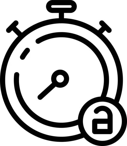 Cronómetro Icono Web Ilustración Simple — Vector de stock