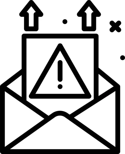 Mail Symbol Vektorabbildung Isoliert Auf Weißem Hintergrund — Stockvektor