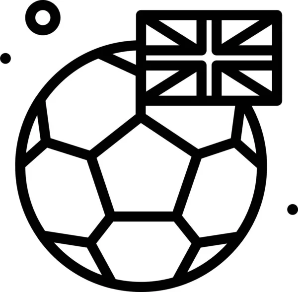 Ποδόσφαιρο Web Εικονίδιο Απλή Απεικόνιση — Διανυσματικό Αρχείο