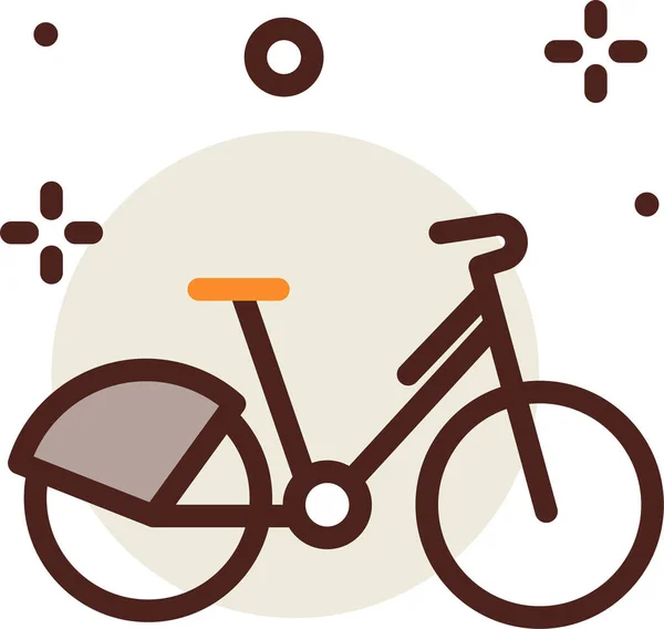 Icono Bicicleta Ilustración Vector Simple — Archivo Imágenes Vectoriales