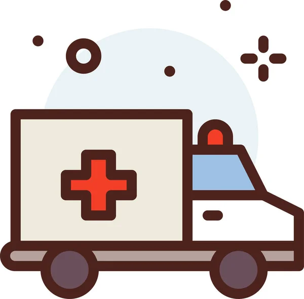 Ambulancia Icono Web Diseño Simple — Vector de stock