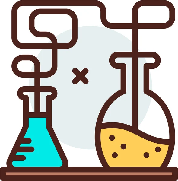 Biology Chemistry Icon Vector Illustration Isolated White Background — Stock Vector