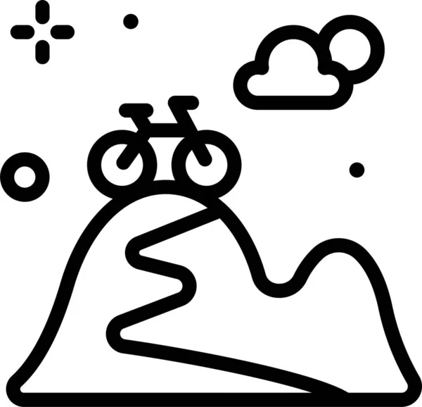 自転車だ Webアイコンシンプルなイラスト — ストックベクタ