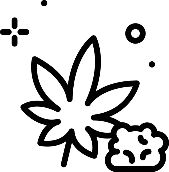 Marijuana Ícone Web Ilustração Simples — Vetor de Stock