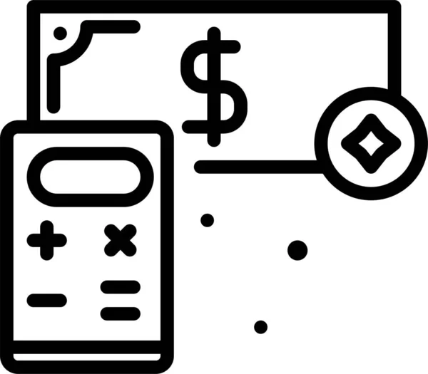 Dinero Icono Web Financiera Ilustración Simple Vector — Archivo Imágenes Vectoriales