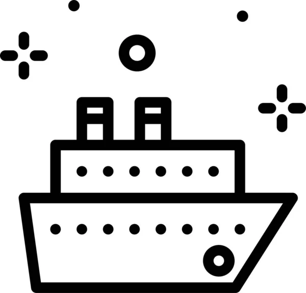 Hajó Web Ikon Egyszerű Vektor Illusztráció — Stock Vector