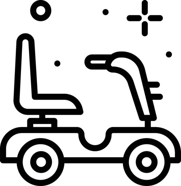 Scooter Icono Web Ilustración Simple — Archivo Imágenes Vectoriales