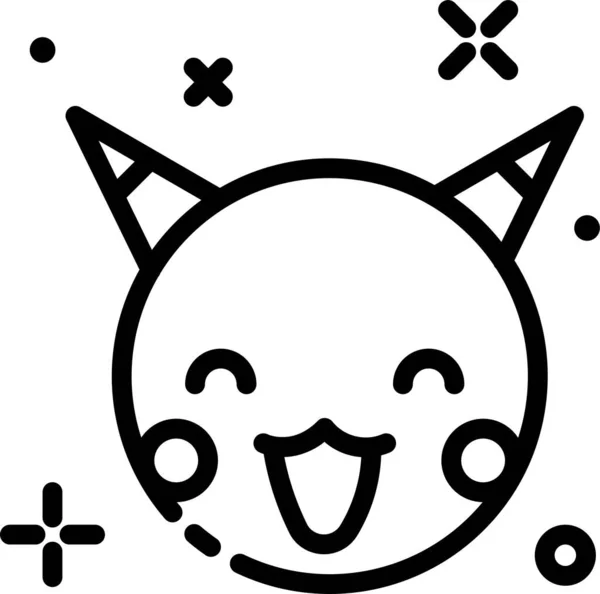 Kucing Ikon Web Ilustrasi Sederhana - Stok Vektor