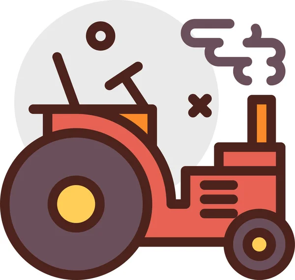 Tractor Web Icon Simple Illustration — Stock Vector