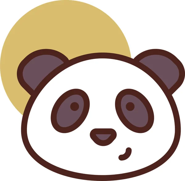 Panda Illüstrasyon Beyaz Arkaplan Vektörü — Stok Vektör