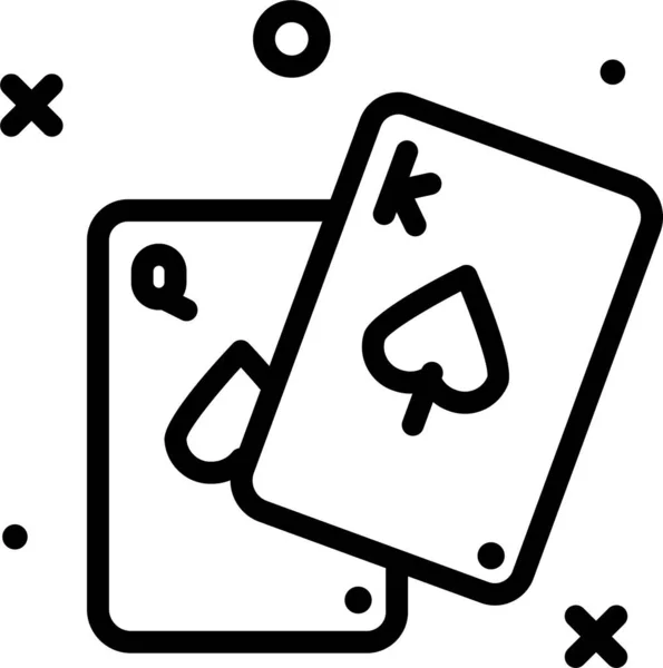 Icône Web Poker Illustration Vectorielle Simple Isolée Sur Fond Blanc — Image vectorielle