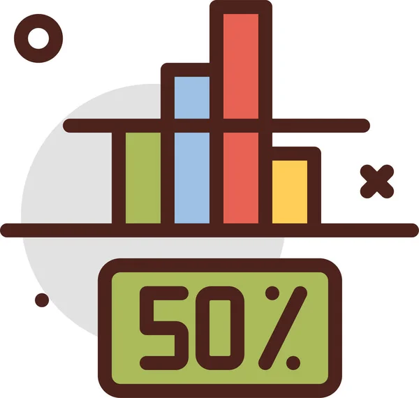 Statisztika Elemzi Ikon Vektor Illusztráció Elszigetelt Fehér Háttér — Stock Vector