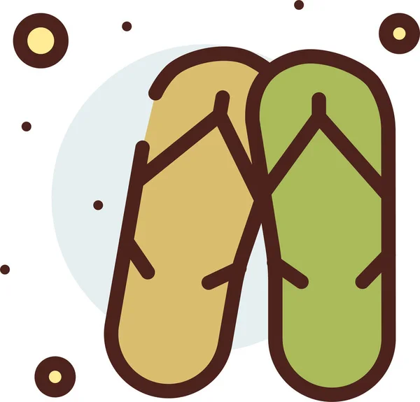 Flip Flops Icono Vector Ilustración Diseño — Vector de stock