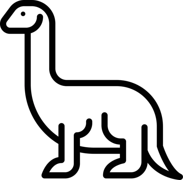 Dinosauro Icona Web Semplice Illustrazione — Vettoriale Stock