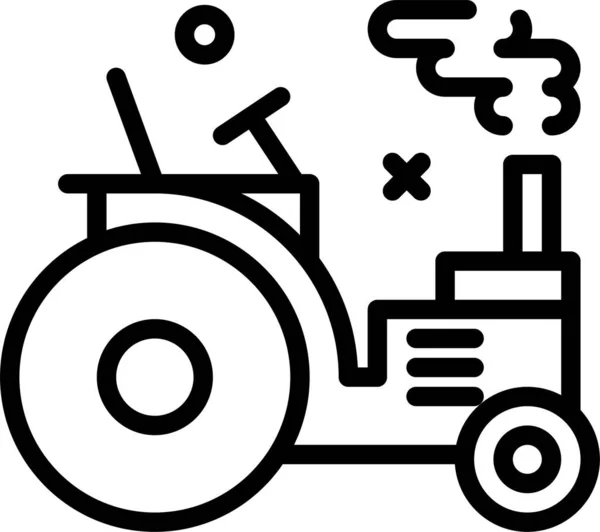 Traktor Ikona Web Prosta Ilustracja — Wektor stockowy