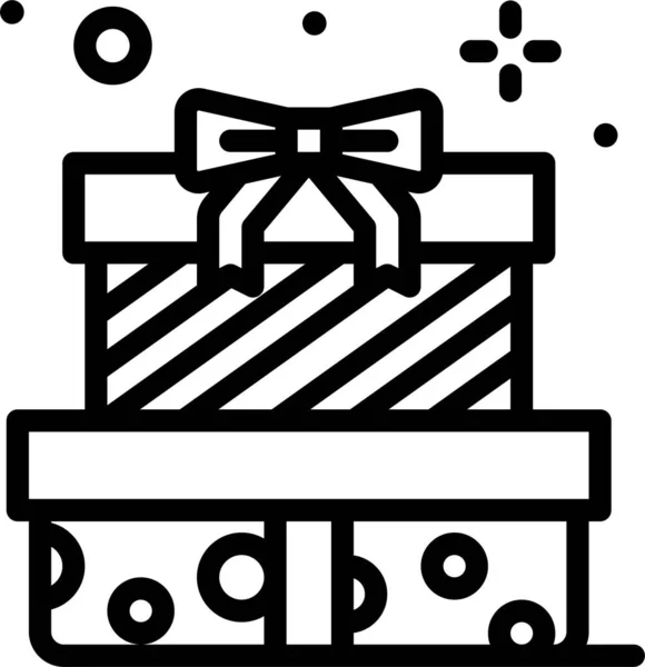 Regalo Icono Web Ilustración Simple — Vector de stock