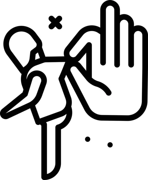 Main Tenant Écran Tactile — Image vectorielle