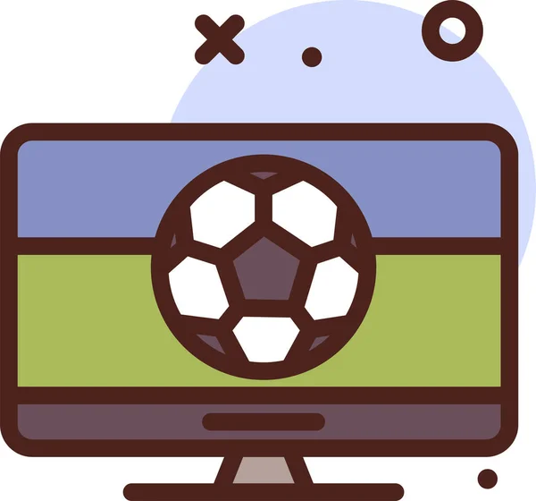 Football Icône Web Illustration Simple — Image vectorielle