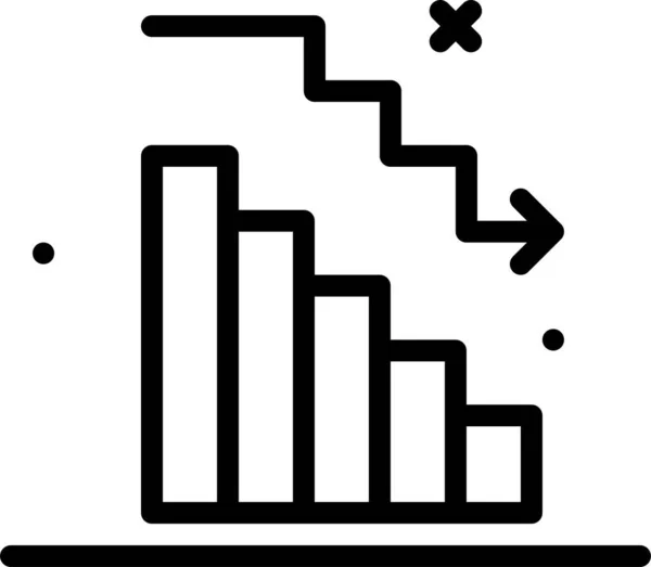 Estadística Analizar Icono Ilustración Vectorial Aislado Sobre Fondo Blanco — Archivo Imágenes Vectoriales