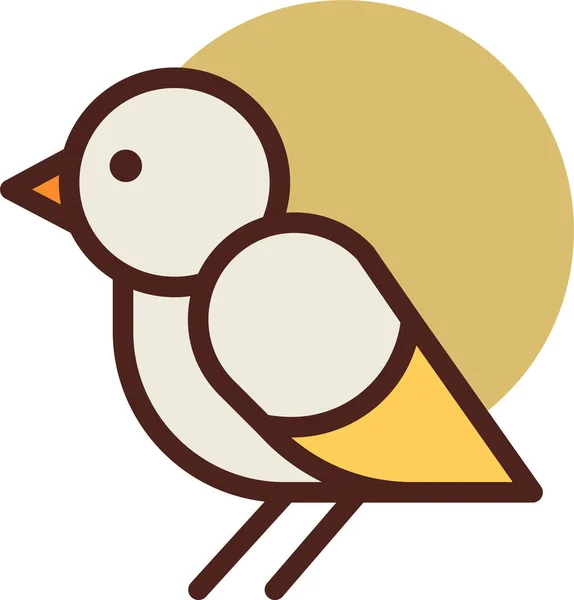 Oiseau Icône Web Illustration Simple — Image vectorielle