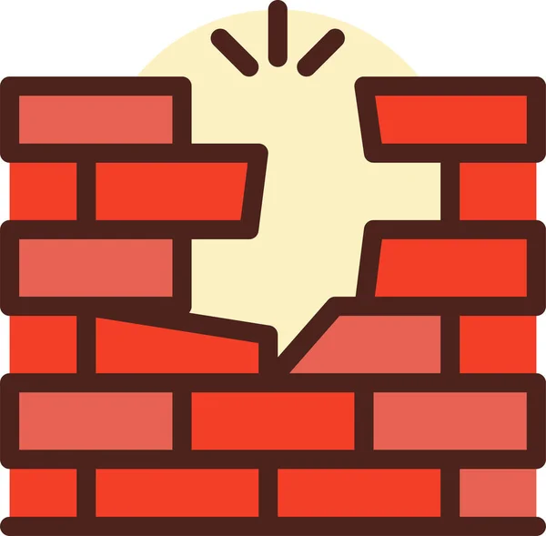 Bricks Web Icon Simple Design — Stock Vector