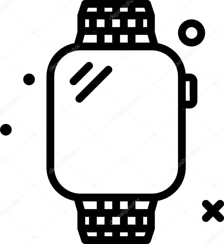 watch icon, vector illustration isolated on white background 