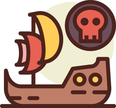 Korsan. Web simgesi basit illüstrasyon