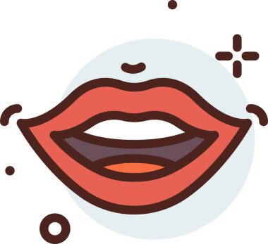 Diş çizgisi simgesi, vektör illüstrasyonu beyaz arkaplanda izole edildi  