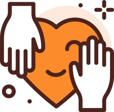 kalp ağı simgesi, basit vektör illüstrasyonu