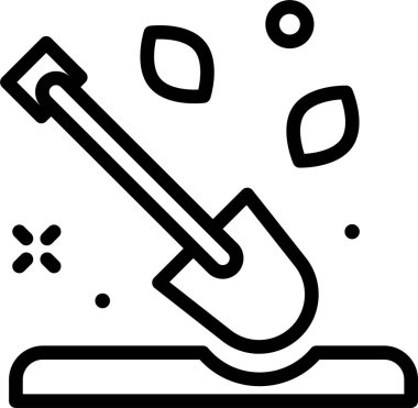 Kürek. Web simgesi basit illüstrasyon