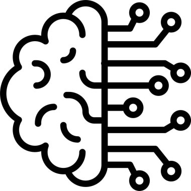 Beyin. Web simgesi basit illüstrasyon