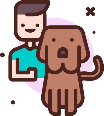 Köpek. Web simgesi basit illüstrasyon