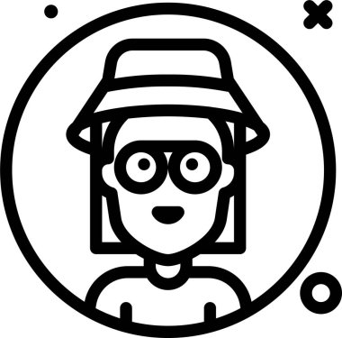 Avatar simgesi, vektör illüstrasyonu