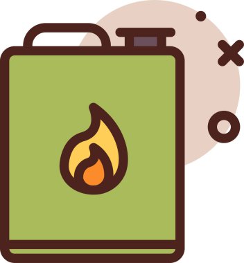 Benzin web simgesi, basit illüstrasyon