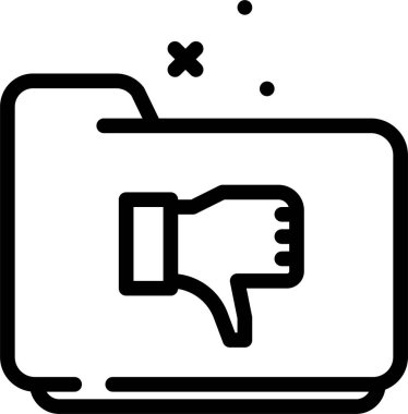 Beyaz arkaplanda izole edilmiş dizin simgesi ve vektör illüstrasyonu 