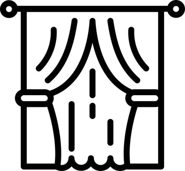 Tiyatro. Web simgesi basit illüstrasyon