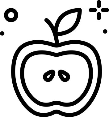 Elma. Web simgesi basit illüstrasyon