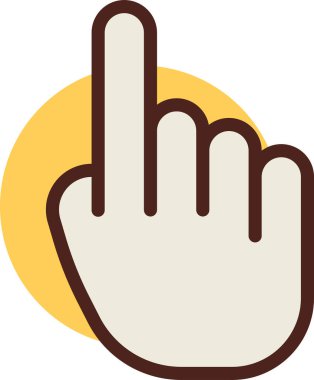 El hareketi simgesi, vektör illüstrasyonu