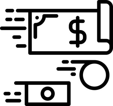 Para için. Web simgesi basit illüstrasyon