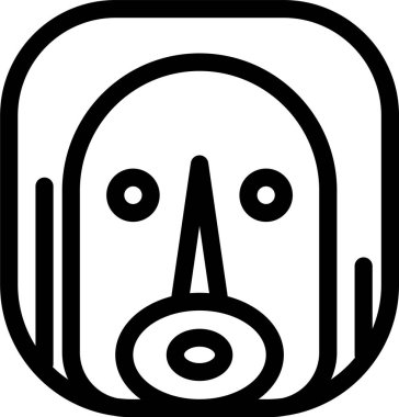 Bir kadın baş simgesinin vektör illüstrasyonu