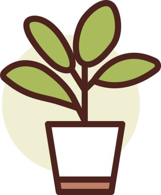 Yeşil arka planı olan bir bitkinin çizimi