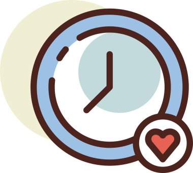 Saat. Web simgesi basit illüstrasyon