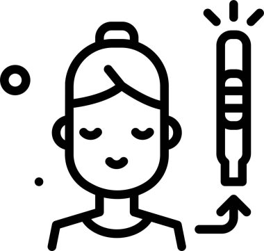 Kadın. Web simgesi basit illüstrasyon