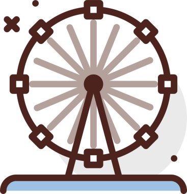 Dönme dolap. Basit resimleme