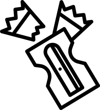 Bir kalem simgesinin vektör illüstrasyonu