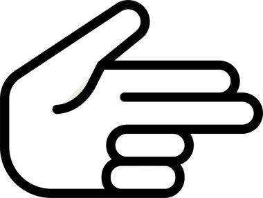 El hareketi simgesi, vektör illüstrasyonu