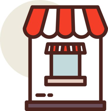 Dükkan. Web simgesi basit illüstrasyon