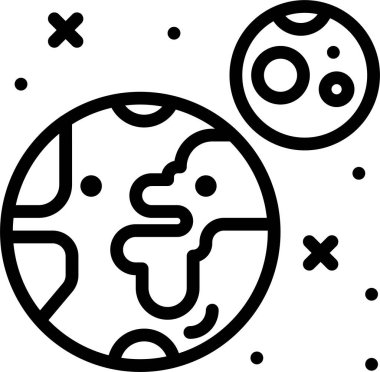 Küreye sahip bir gezegenin çizimi