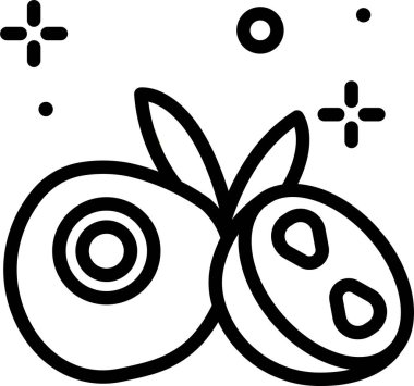 sağlıklı meyve ağı simgesi, vektör illüstrasyonu 