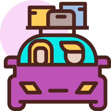 seyahat ve turizm vektör simgesi